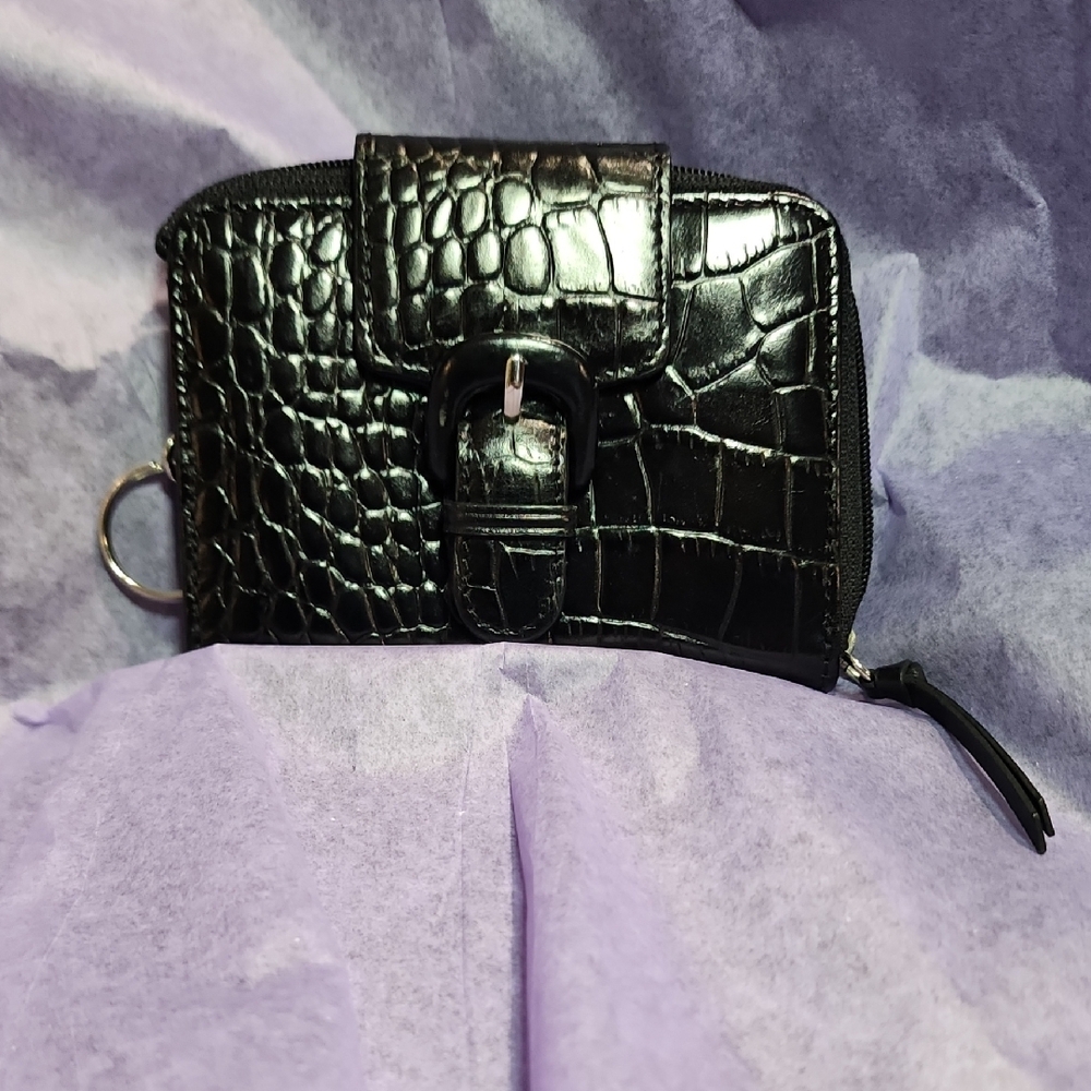 Antonio Melani Black Leather Wallet